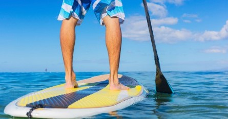 Paddleboarding is one of the numerous water activities on enjoy on the Crystal Coast.