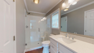 Master Bathroom in 120 Sea Dunes Drive- Emerald Isle Home for Sale