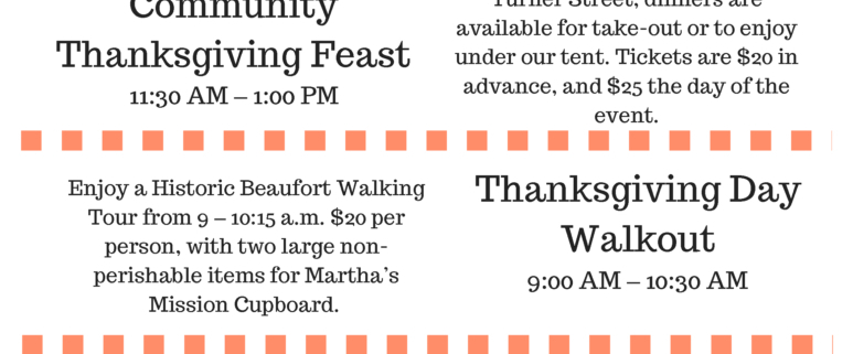 Thanksgiving events on the Crystal Coast