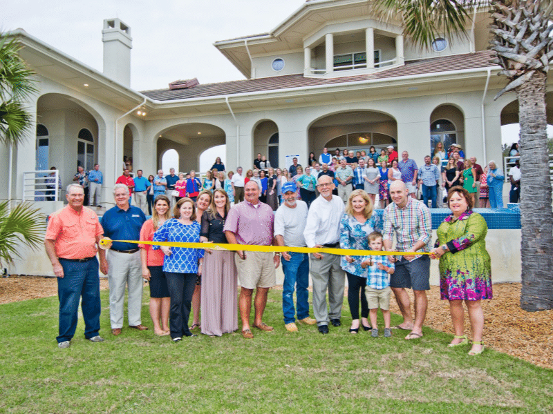 All the guests in attendance for the Chateau of the Isle's ribbon cutting 