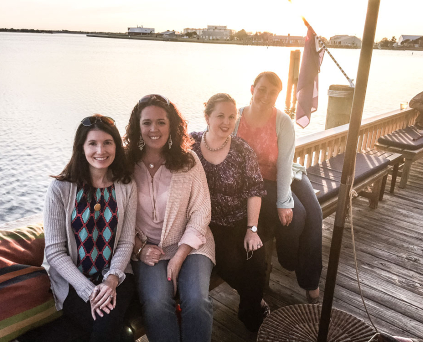 Pictured: Lauren, Shawna, Allison & Me at Front Street Grille in Beaufort