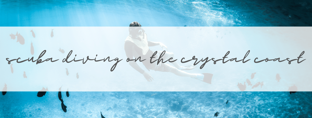 banner image of a scuba diver on the crystal coast