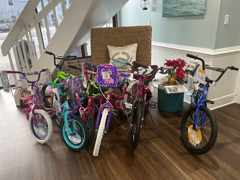 Bicycles donated to Bluewater's Toys for Tots