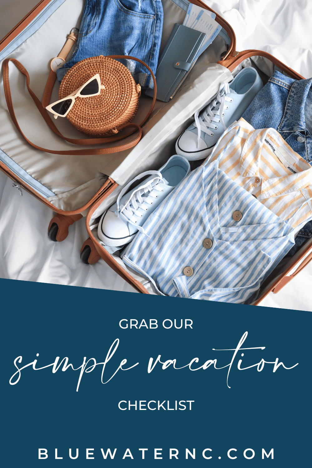 Bluewater Vacation Rentals' Simple Vacation Packing Checklist Pinterest Photo