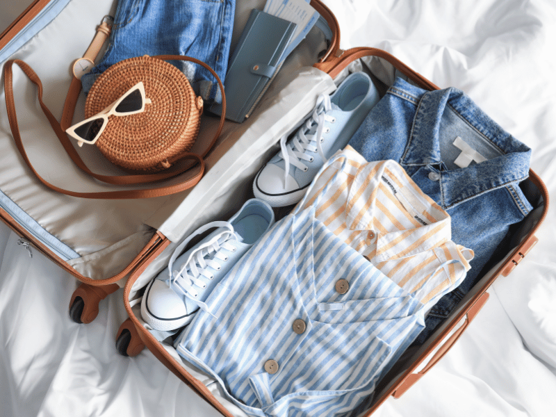 Packed Suitcase, Easy travel packing list 